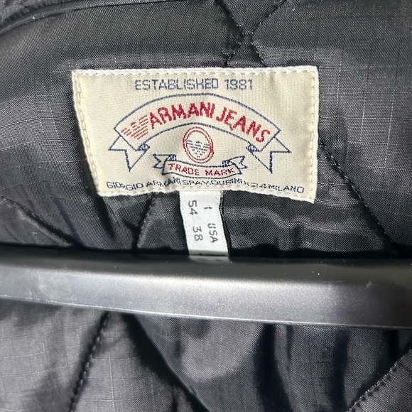 Vintage Armani Jean Leather Jacket - Picture 2 of 3